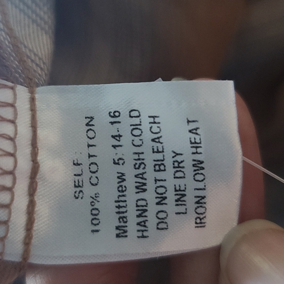 Plaid dress long sleeve button drop waist NWT  PROMESA - Picture 9 of 9